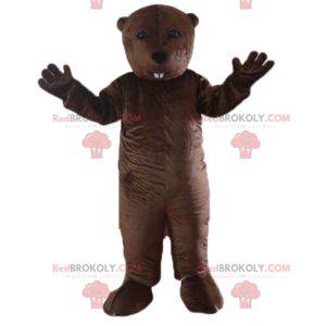 Brown Biber Nagetier Murmeltier Maskottchen - Redbrokoly.com