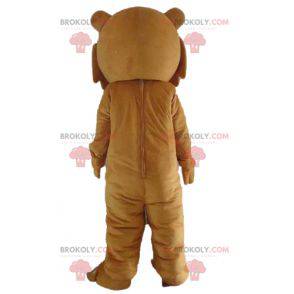 Giant and cute brown tiger lion mascot - Redbrokoly.com