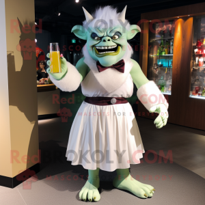 White Ogre maskot kostume...