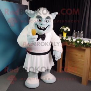 White Ogre maskot kostym...