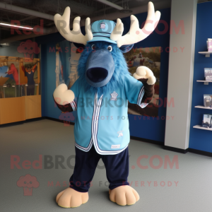 Blue Moose mascotte kostuum...