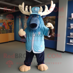 Blue Moose maskot kostym...