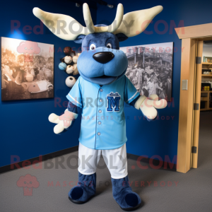 Blue Moose maskot kostume...