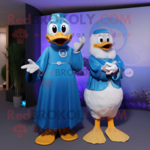 Blue Duck mascotte kostuum...