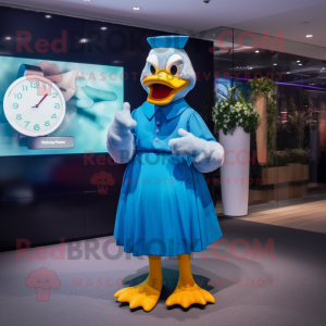 Blue Duck mascotte kostuum...