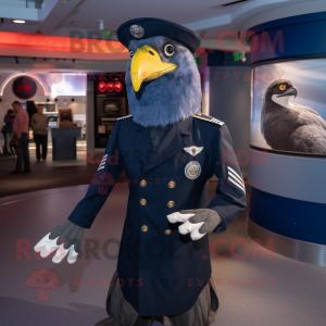 Navy Hawk maskot kostym...