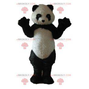 Mascotte panda bianco e nero tutto peloso - Redbrokoly.com