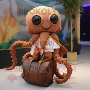 Brown Octopus mascotte...