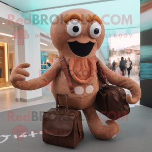 Brown Octopus mascotte...