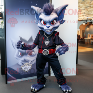 Navy Vampire mascot costume character dressed with a Chinos and Bracelet watches