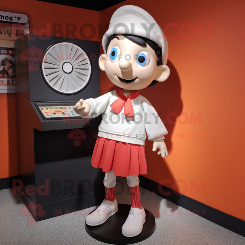 nan Plate Spinner mascot costume character dressed with a Button-Up Shirt and Shoe laces nan Plate Spinner mascot costume character dressed with a Button-Up Shirt and Shoe laces