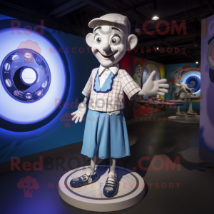 nan Plate Spinner mascot costume character dressed with a Button-Up Shirt and Shoe laces