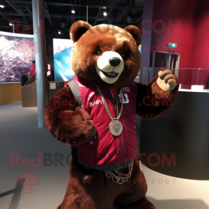 Maroon Bear mascotte...