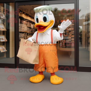 Peach Goose maskot kostume...