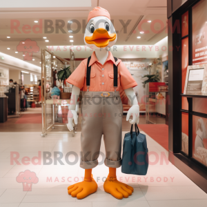 Peach Goose maskot kostume...