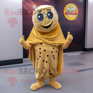 Guld Falafel maskot kostume...
