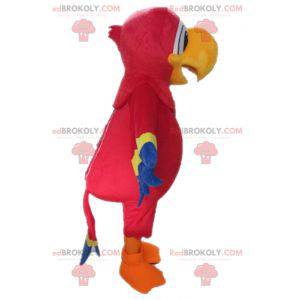 Giant red yellow and blue parrot mascot - Redbrokoly.com