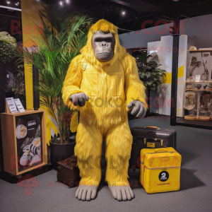 Citrongul Gorilla maskot...