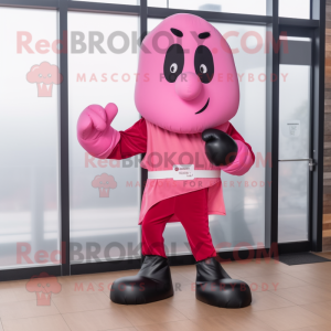 Rosa boxningshandske maskot...