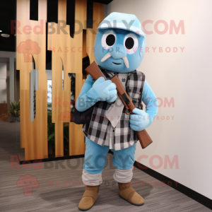 Sky Blue Sniper maskot...