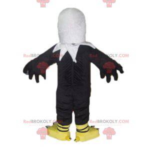 Gigantisk svart hvit og gul ørnemaskot - Redbrokoly.com