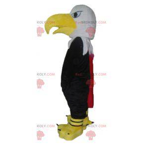 Mascotte d'aigle noir blanc et jaune géant - Redbrokoly.com