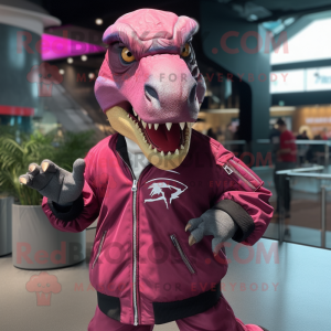 Magenta Allosaurus mascotte...