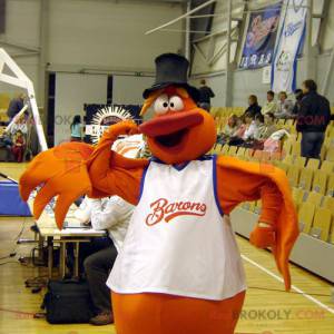 Mascotte de bonhomme d'oiseau orange - Redbrokoly.com