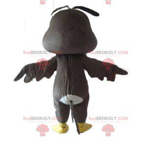 Mascotte grote zwart-wit en geel babyvogel - Redbrokoly.com