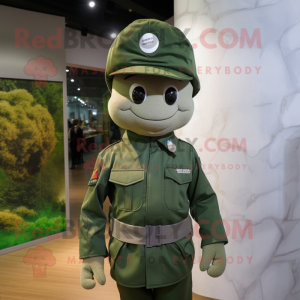 Olive Army Soldier maskot...