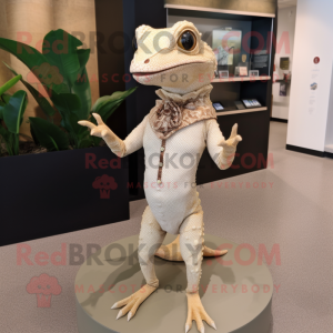 Beige gekko s mascotte...