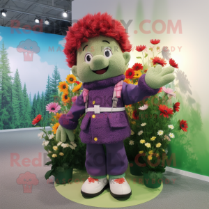 nan Bouquet Of Flowers mascot costume character dressed with a Cardigan and Belts