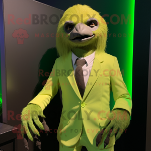 Lime Green Sloth mascotte...