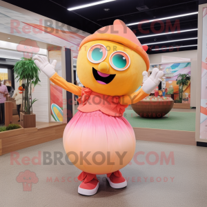 Peach Juggle maskot kostume...