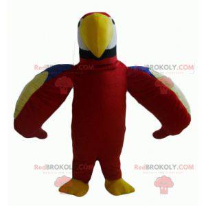 Mascot piuttosto pappagallo rosso verde blu e giallo -