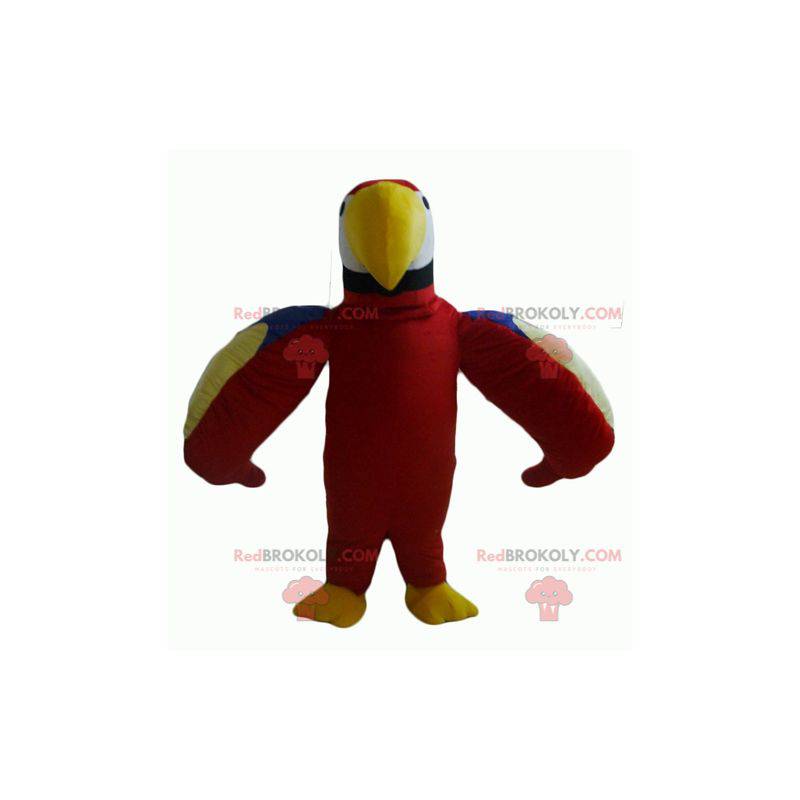 Mascot piuttosto pappagallo rosso verde blu e giallo -