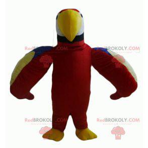 Mascot piuttosto pappagallo rosso verde blu e giallo -