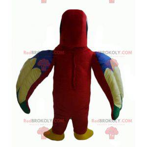 Mascot piuttosto pappagallo rosso verde blu e giallo -