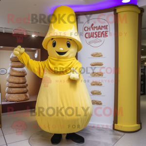 Gul croissant maskot...