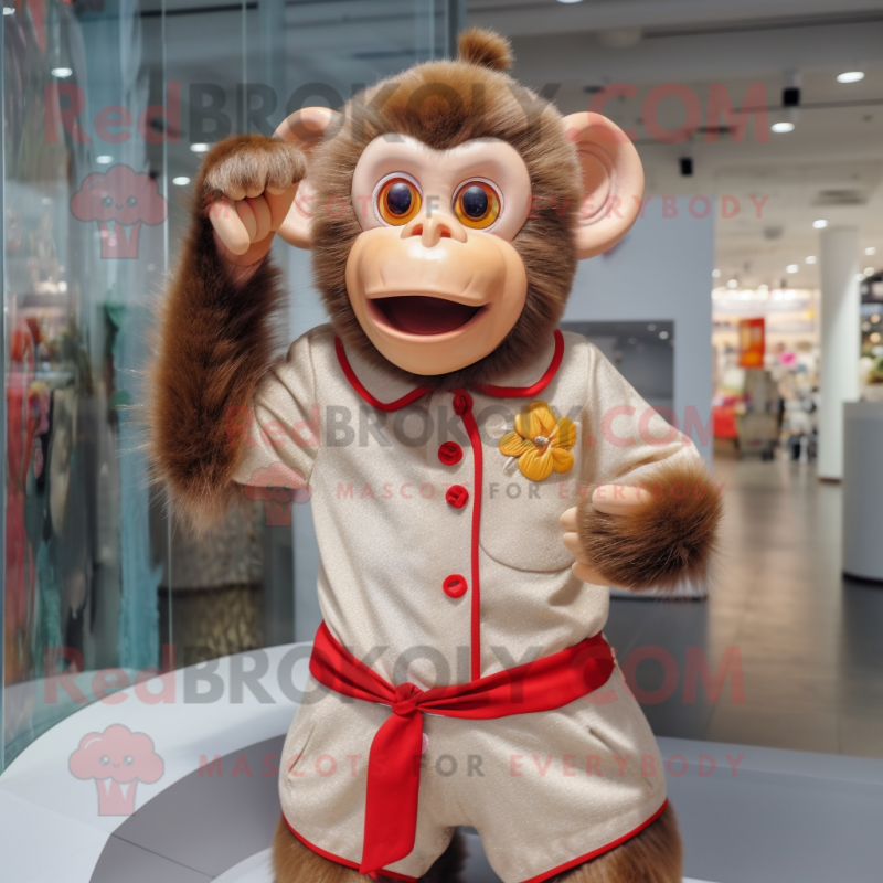 nan Monkey mascot costume character dressed with a Blouse and Earrings