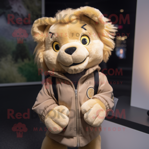 Tan Lion mascotte kostuum...