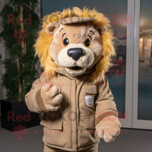 Tan Lion mascotte kostuum...