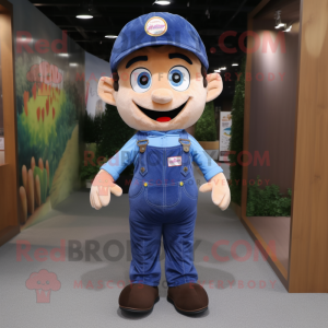 nan Horseshoe mascot costume character dressed with a Bootcut Jeans and Suspenders