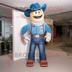 nan Horseshoe mascot costume character dressed with a Bootcut Jeans and Suspenders