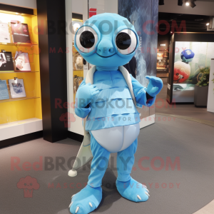 Sky Blue Turtle mascotte...