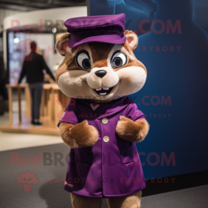 Paarse Chipmunk mascotte...
