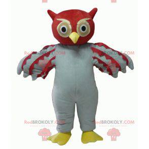 Giant red and white owl mascot - Redbrokoly.com