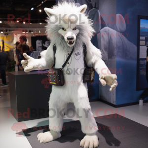 Witte weerwolf mascotte...