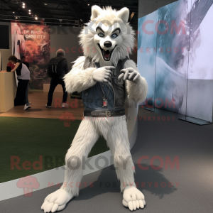 Witte weerwolf mascotte...