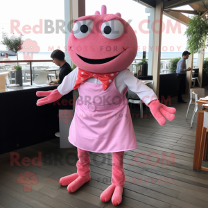 Pink Crab Cakes Maskottchen...